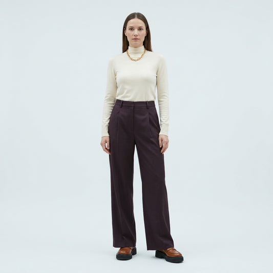 PLAN C Pleated Wide-Leg Tailored Trousers - view 2
