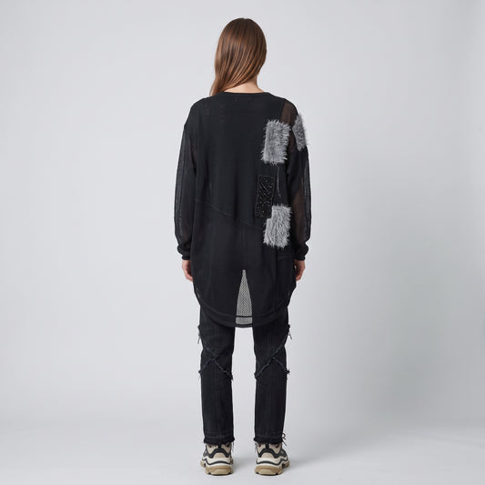 Deconstructed Patchwork Knit Top