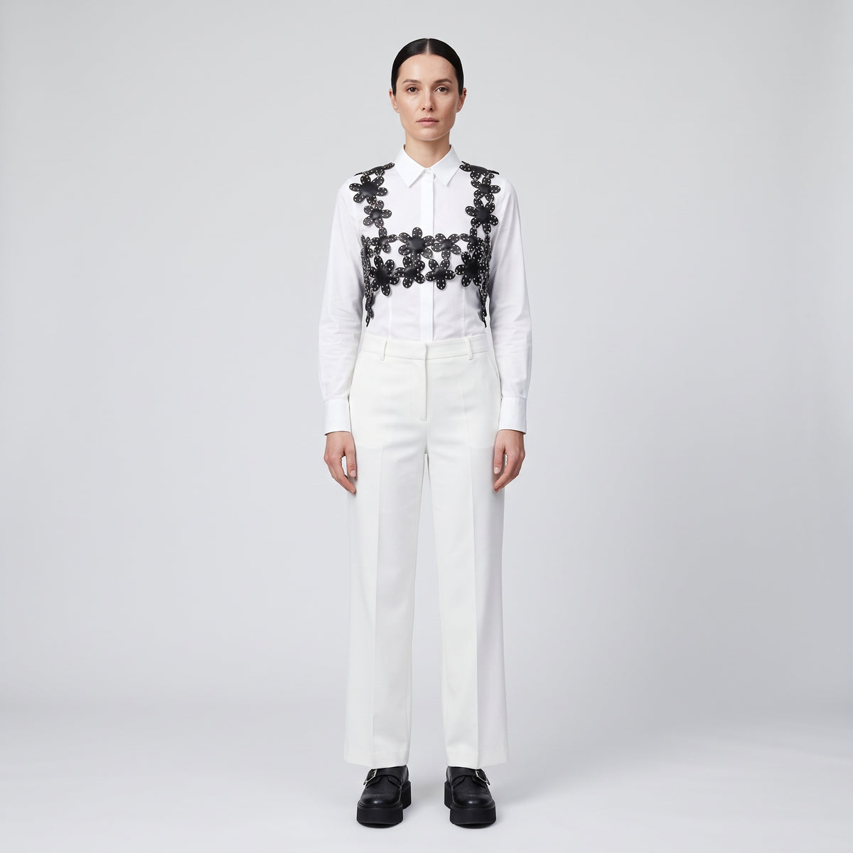 NOIR KEI NINOMIYA Studded Floral Harness Vest - view 3