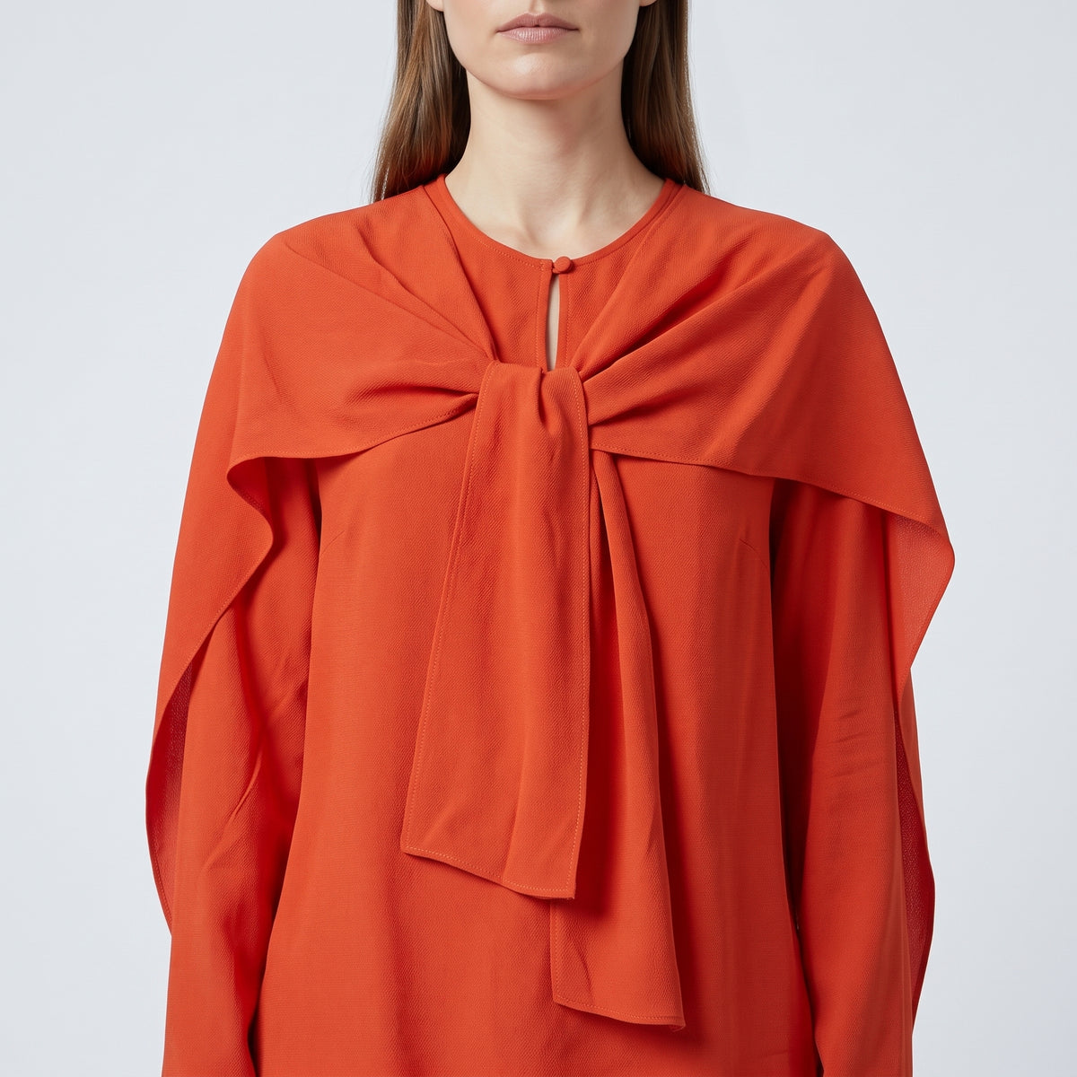 NATAN Draped Tie-Front Red Blouse - view 5