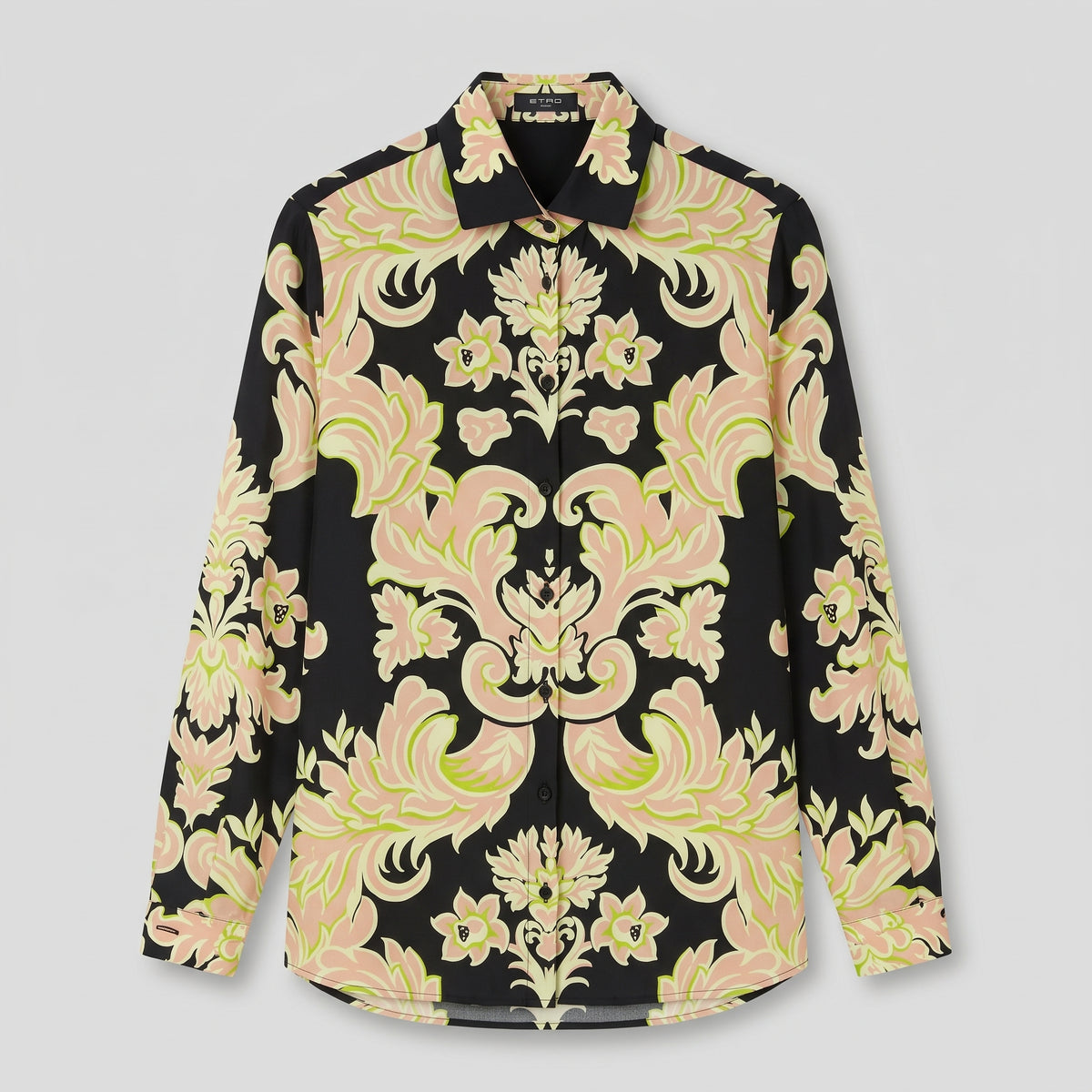 ETRO Black Baroque Floral Printed Shirt