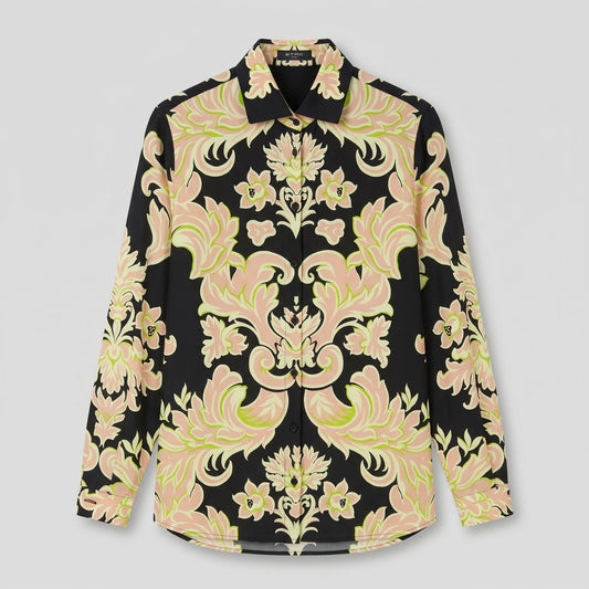 ETRO Black Baroque Floral Printed Shirt