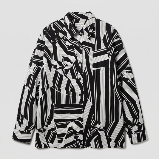Monochrome Graphic Print Shirt