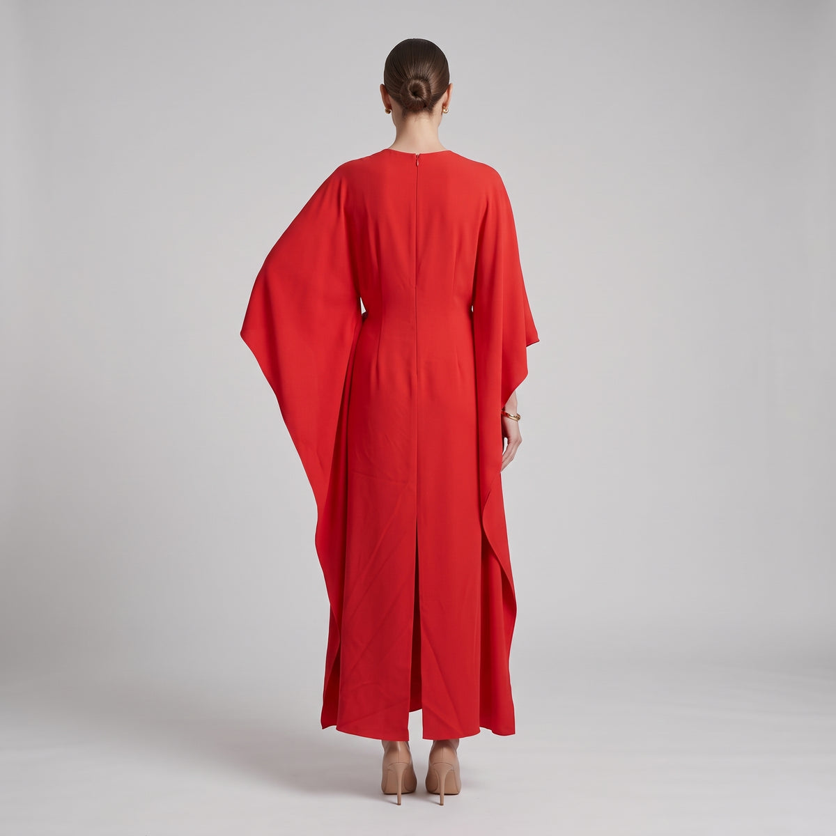 NATAN Elegant Red Belted Kaftan Dress - view 4