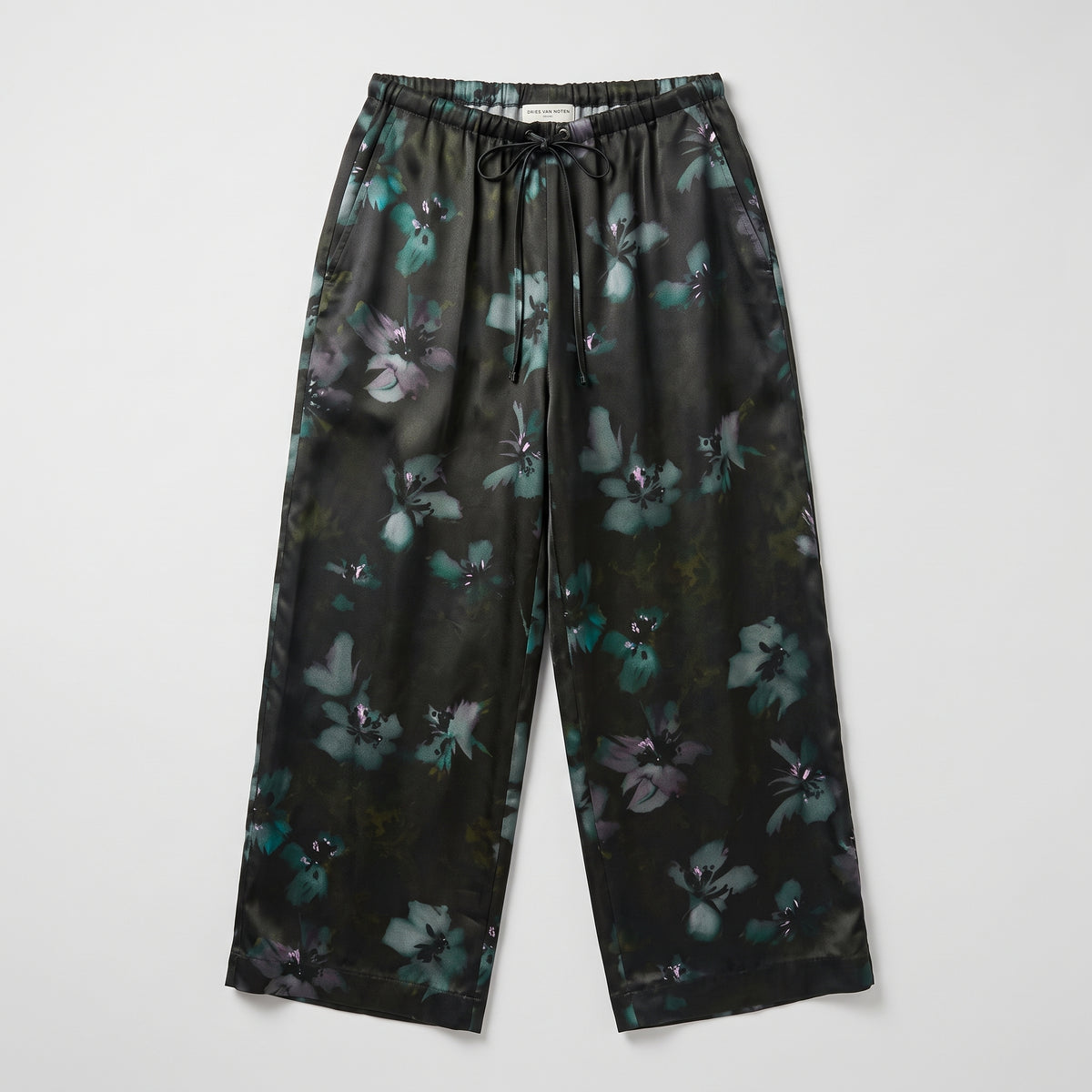 Floral Print Fluid Wide-Leg Pants