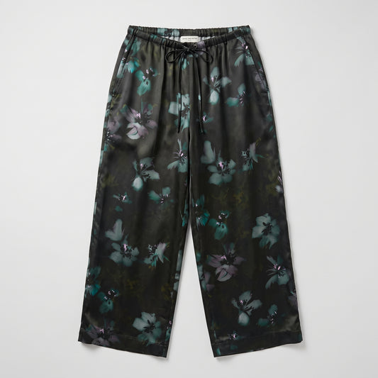 Floral Print Fluid Wide-Leg Pants