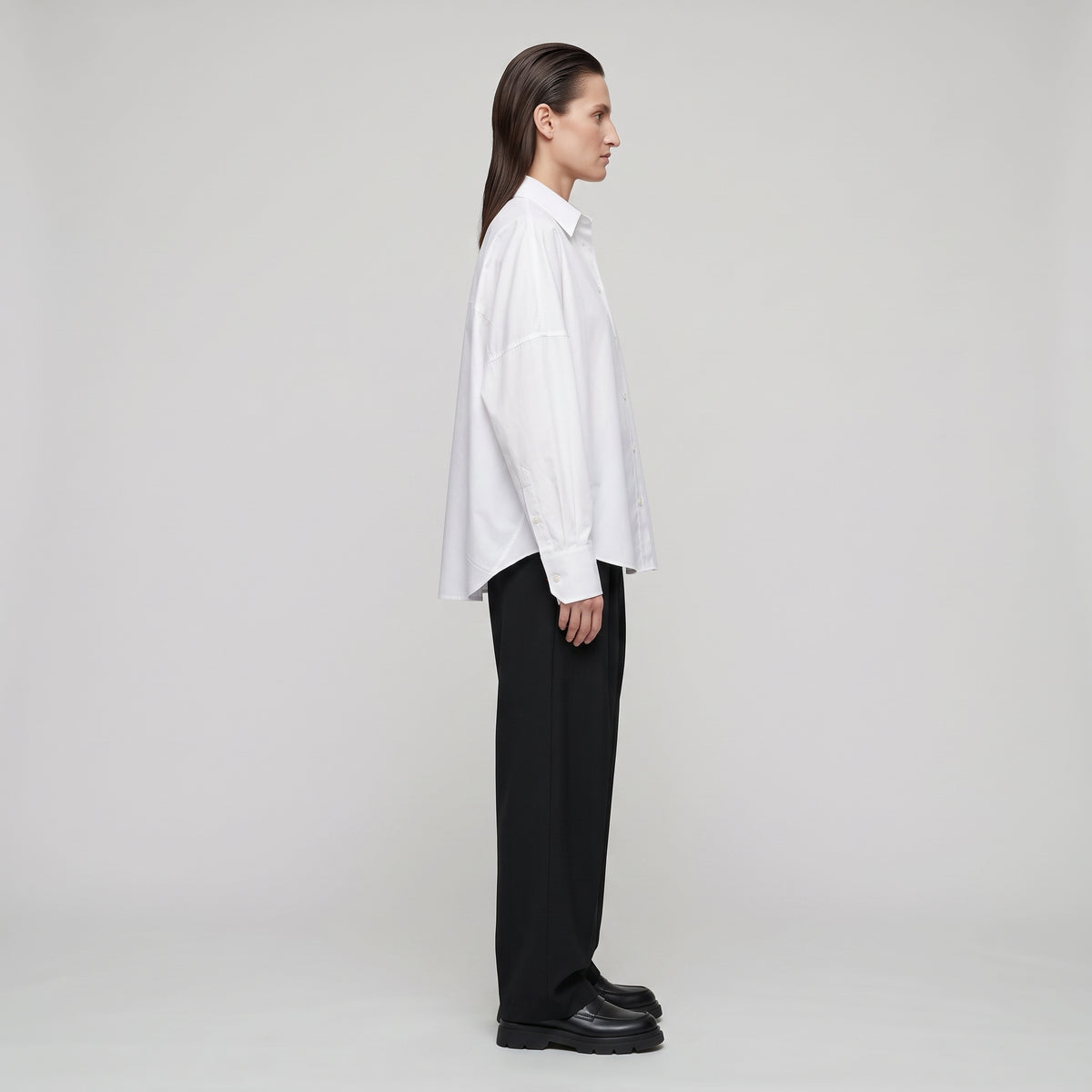 Oversized Cotton Button-Down Shirt