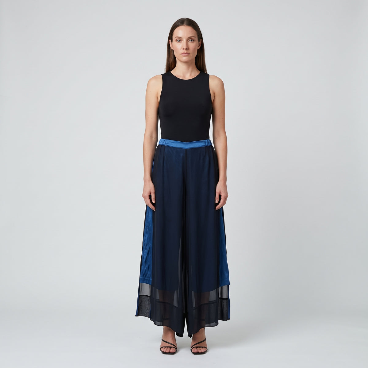 MIIN Sheer Layered Satin Pants - view 3