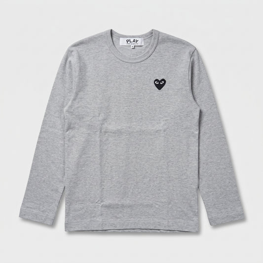 Grey Long Sleeve Heart Tee