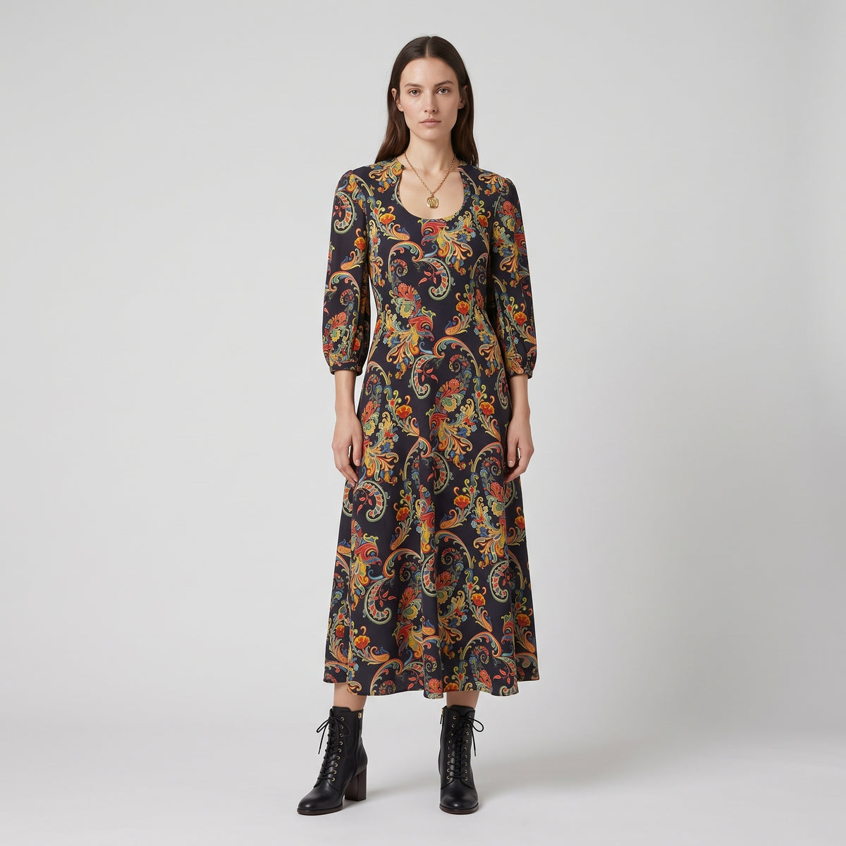 ETRO Paisley Print Keyhole Midi Dress - view 3