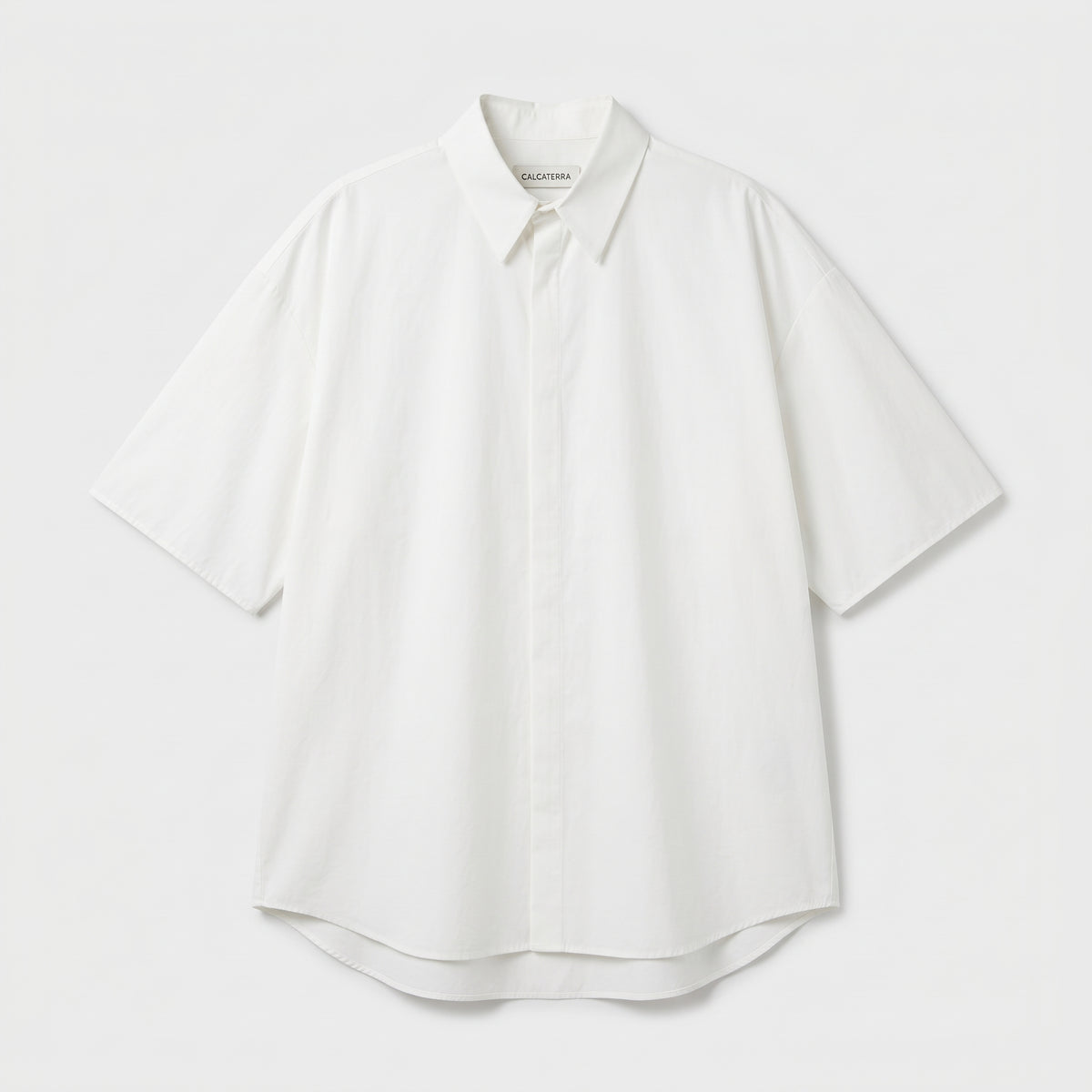 CALCATERRA Oversized Short Sleeve Cotton Shirt