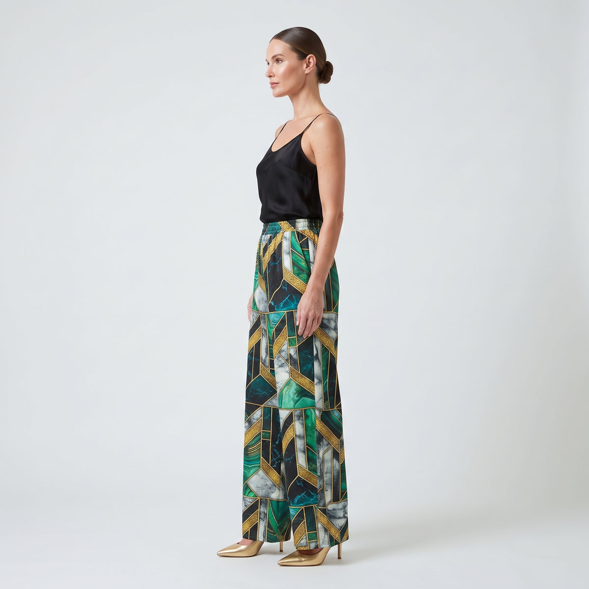 MAISON PASSAGE Art Deco Wide Leg Trousers - view 4