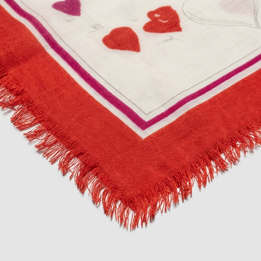 ALEXANDER MCQUEEN Heart Skull Print Scarf - view 2