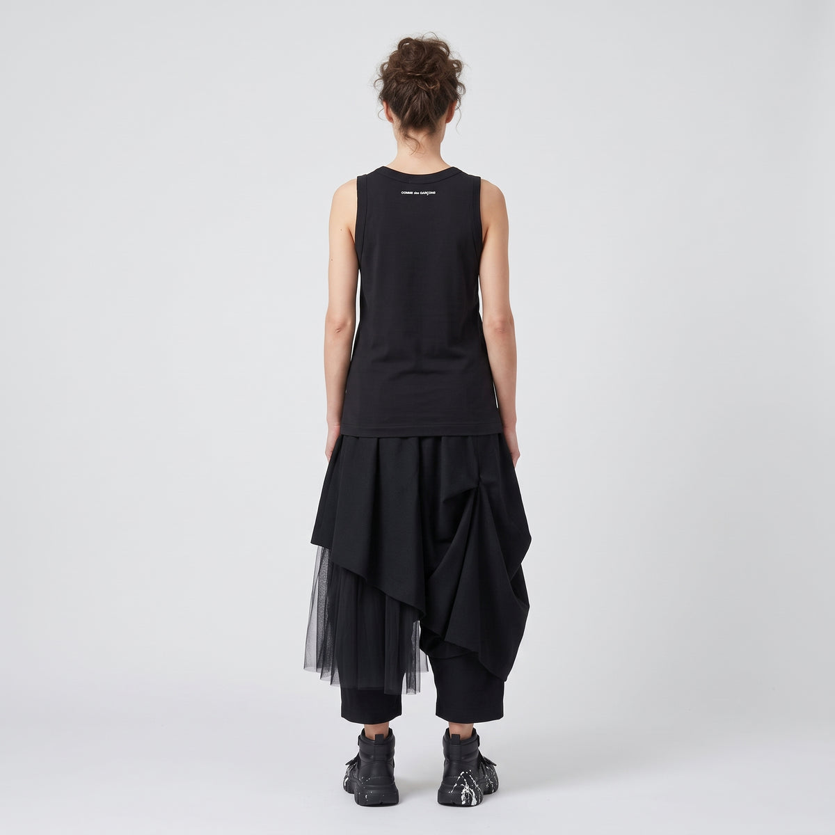 COMME DES GARCONS Classic Black Cotton Tank Top - view 5