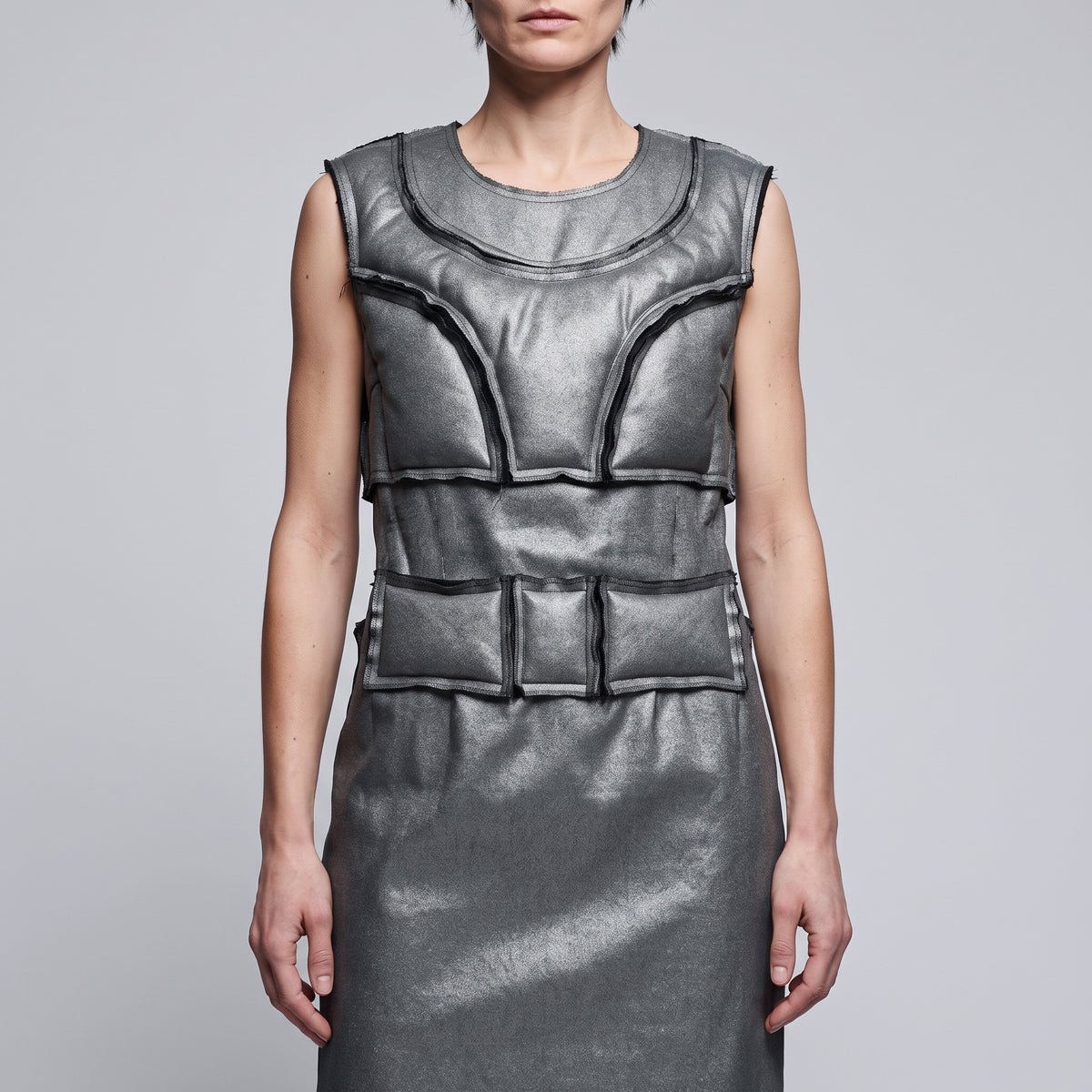 COMME DES GARCONS Avant-Garde Metallic Padded Dress - view 2