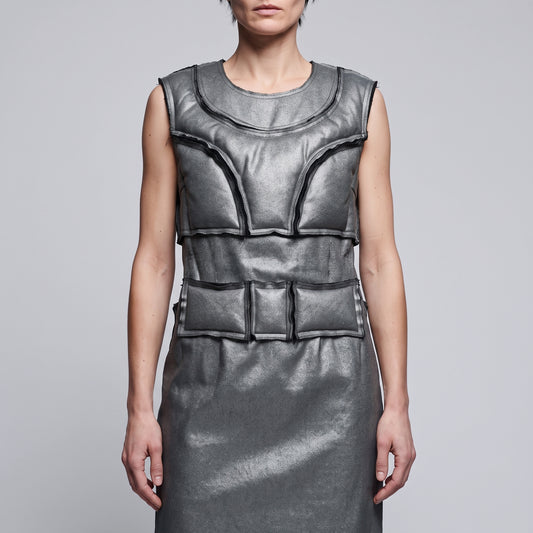 COMME DES GARCONS Avant-Garde Metallic Padded Dress - view 2