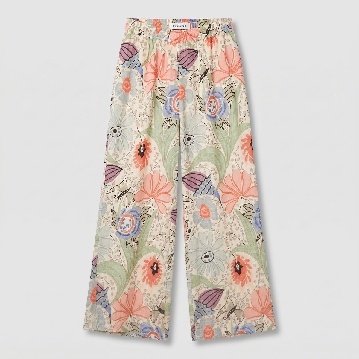 Floral Print Wide Leg Trousers