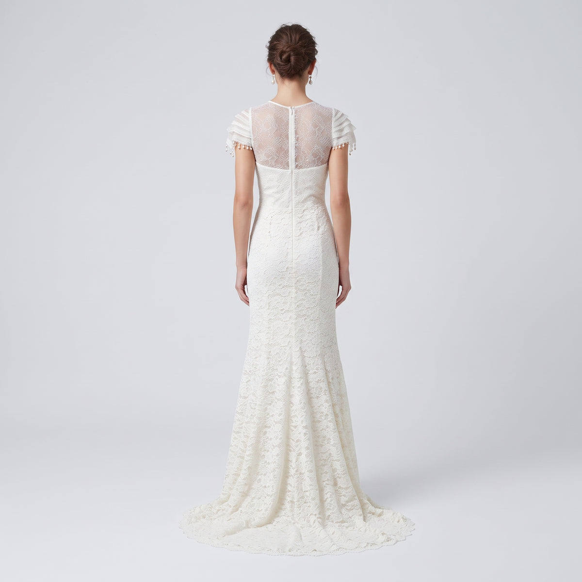 NINA RICCI Elegant Lace Mermaid Gown - view 5