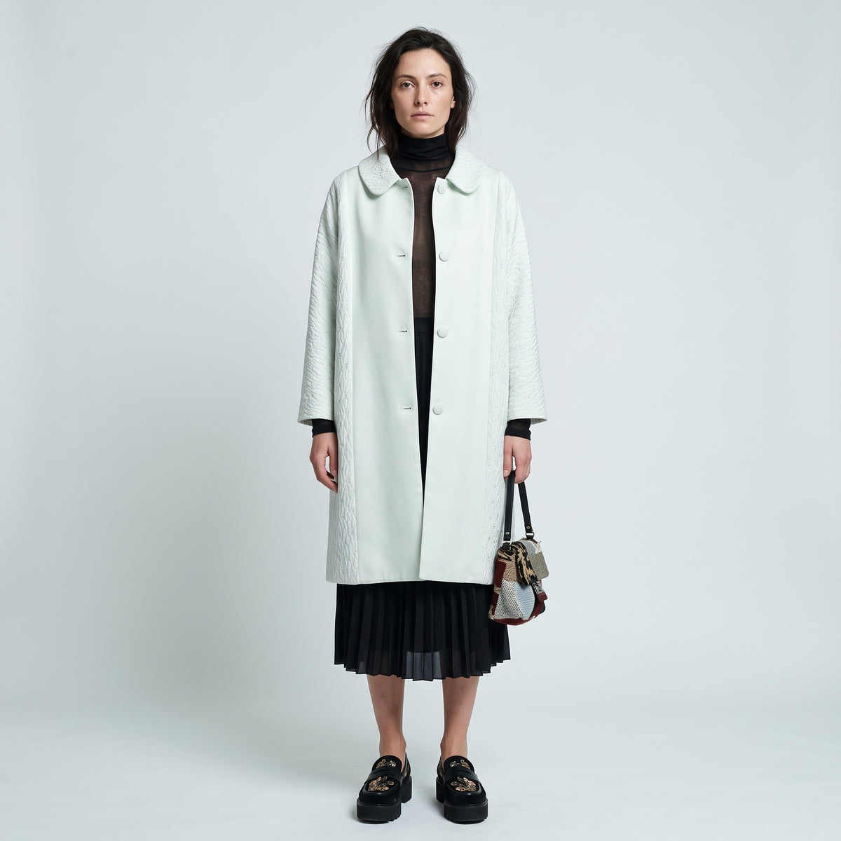 ANTONIO MARRAS Elegant Textured Panel Coat - view 3