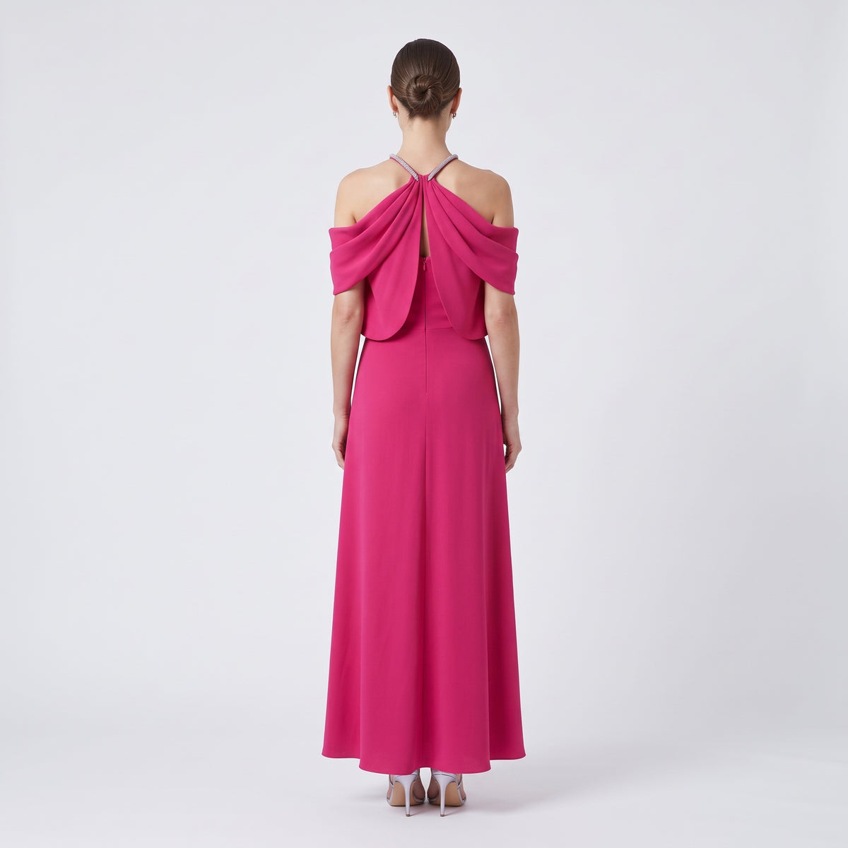 Fuchsia Halter Neck Gown