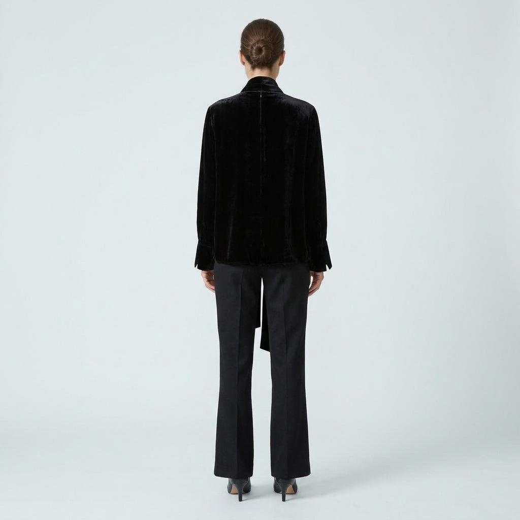 NATAN Velvet Tie-Neck Blouse - view 4