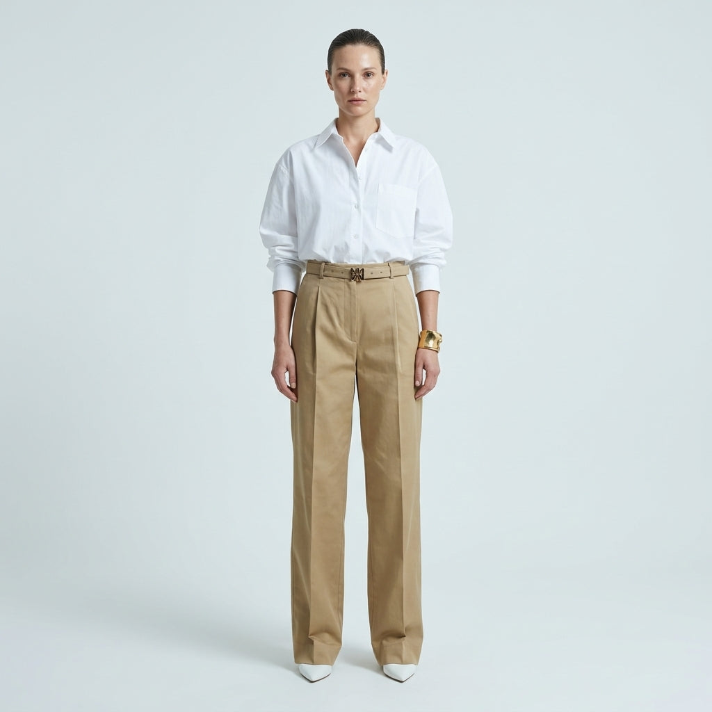 NATAN Belted Tailored Wide-Leg Trousers - view 2