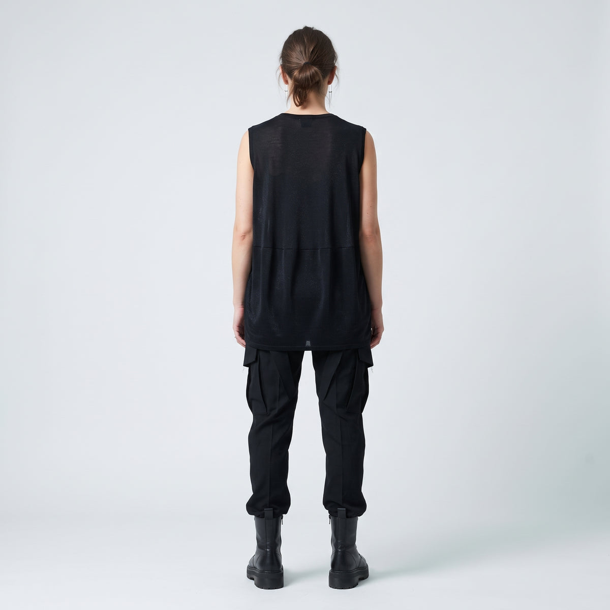Sleeveless Draped Knit Top