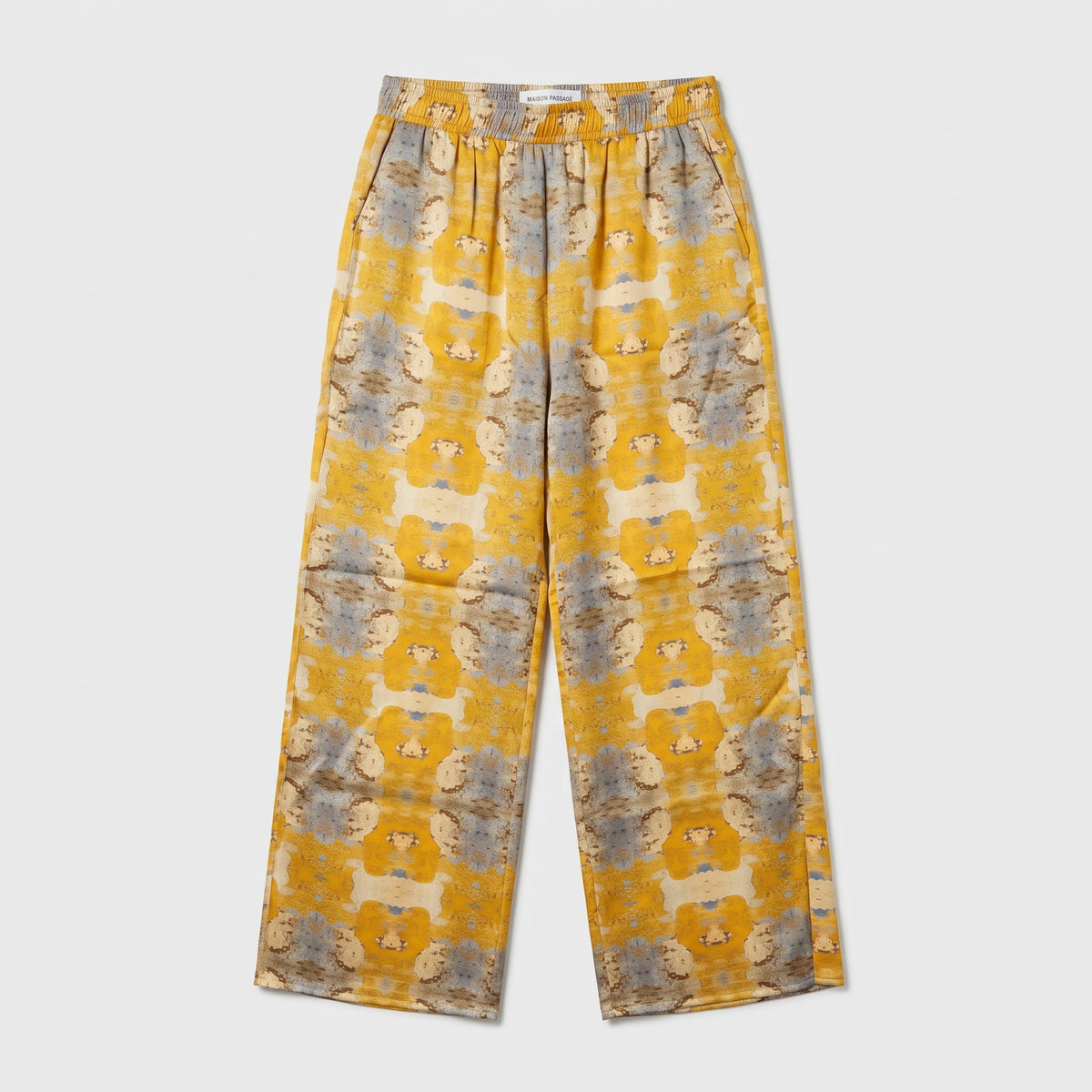 MAISON PASSAGE Orange Abstract Wide Leg Pants