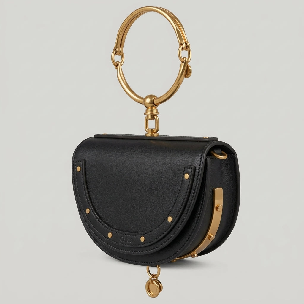 Mini Leather Ring Handle Bag