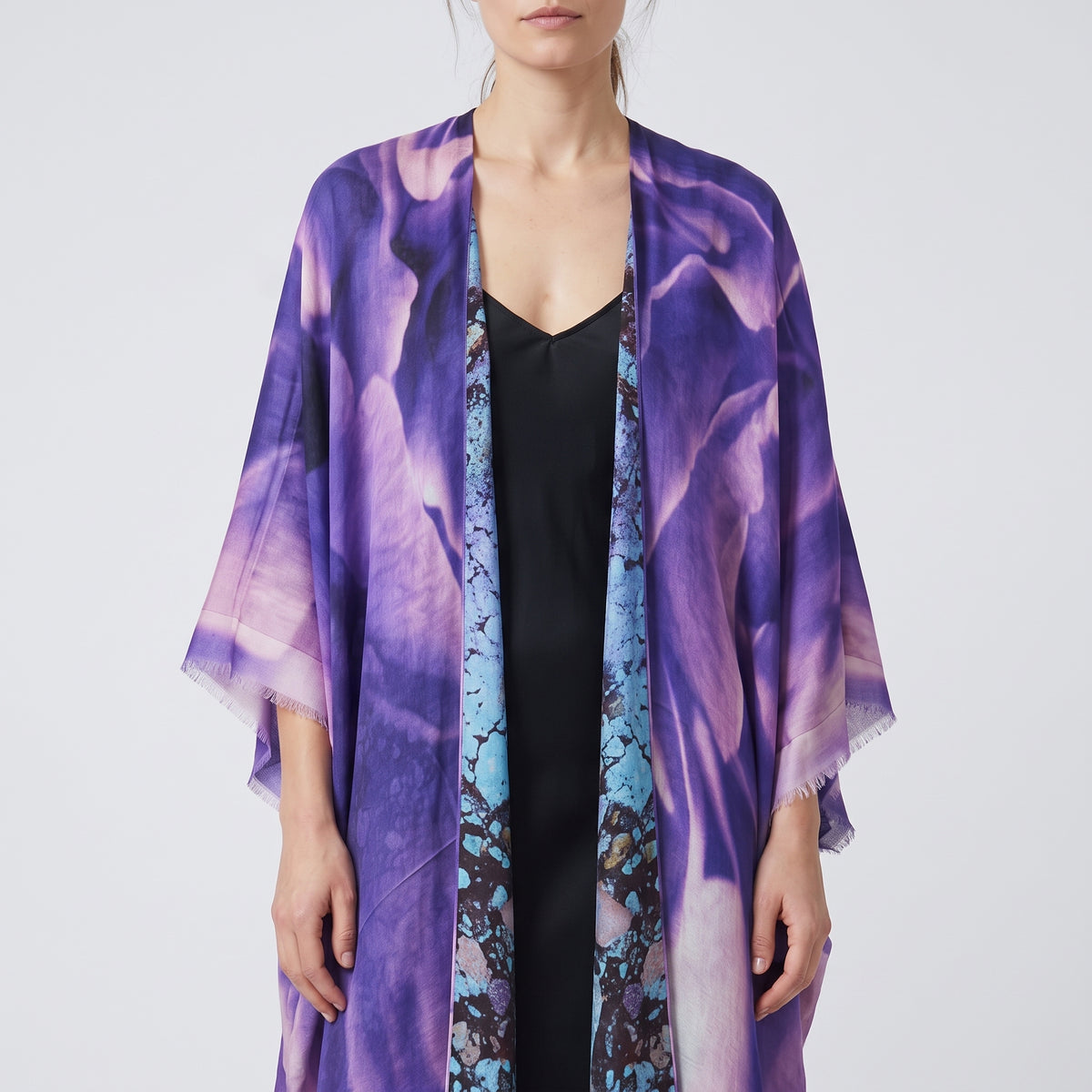 MAISON PASSAGE Blueberry Multi Printed Kimono - view 2