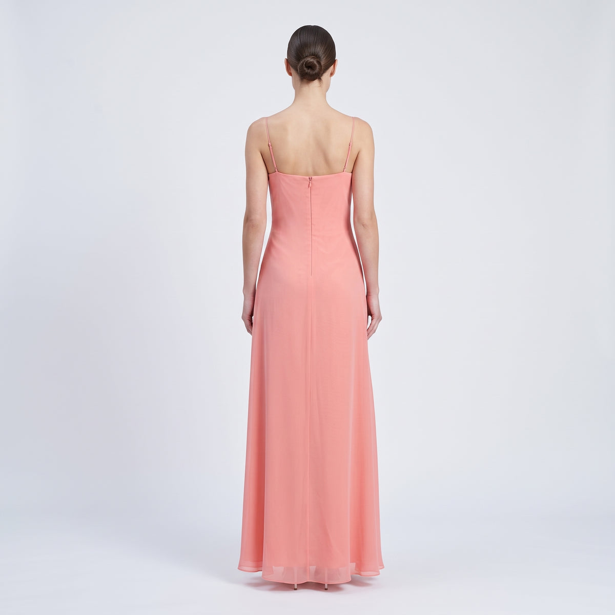 Draped Chiffon Evening Gown