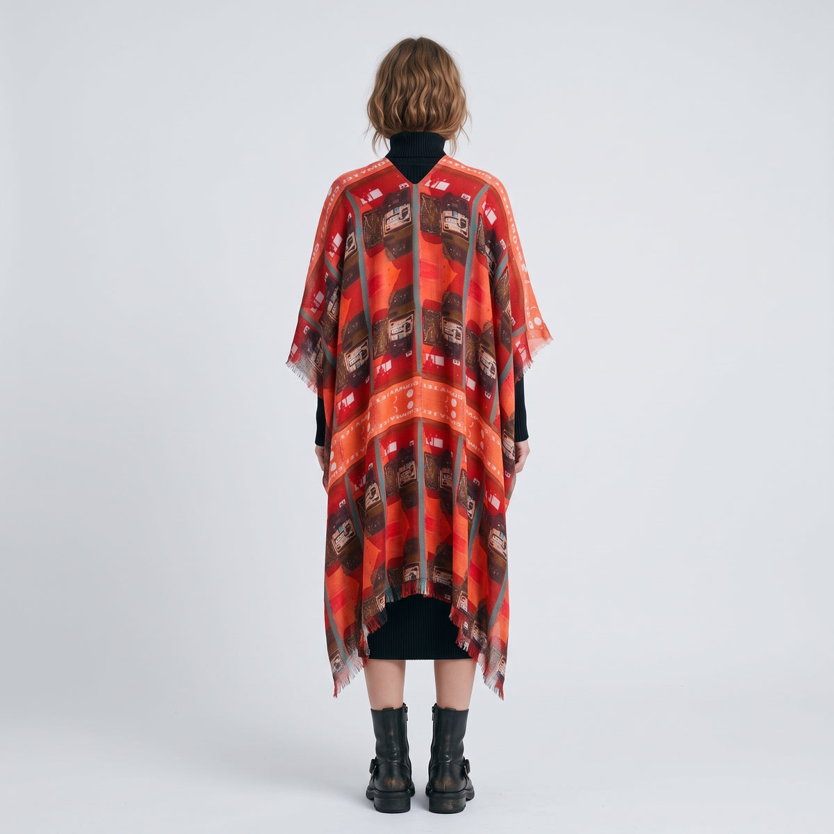 MAISON PASSAGE Vibrant Printed Fringed Kimono - view 6