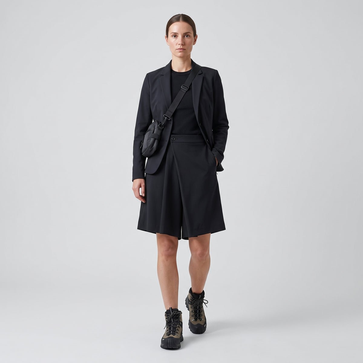 Tailored Wrap Front Shorts