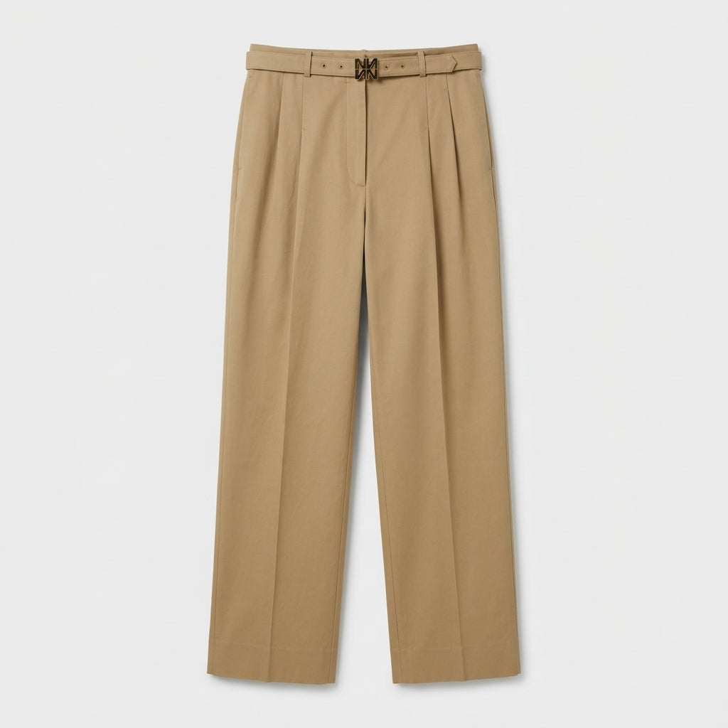 NATAN Belted Tailored Wide-Leg Trousers