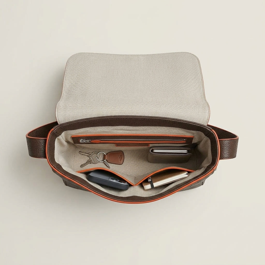 Brown Leather Messenger Bag