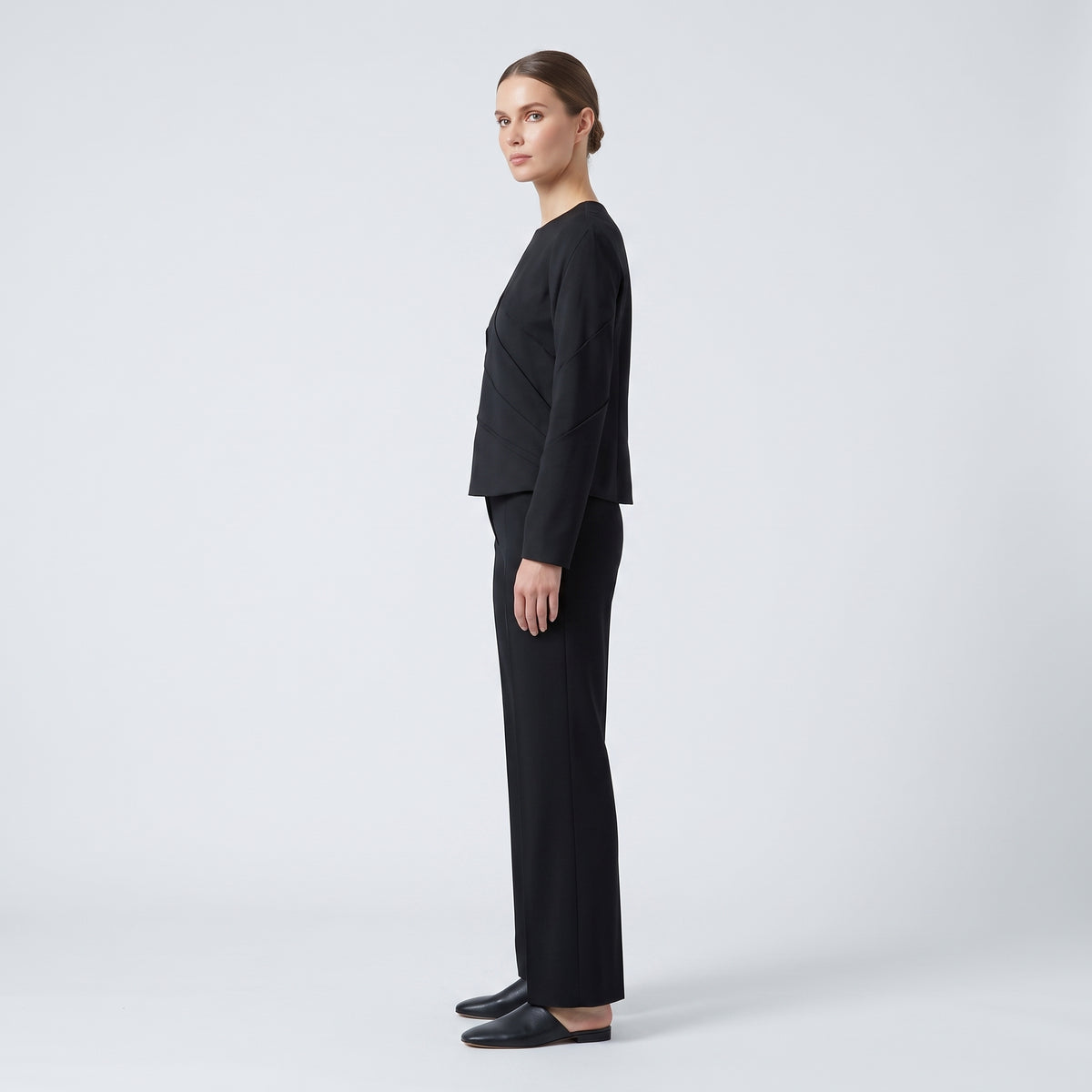 ALBERTA FERRETTI Elegant Pleated Black Top - view 4