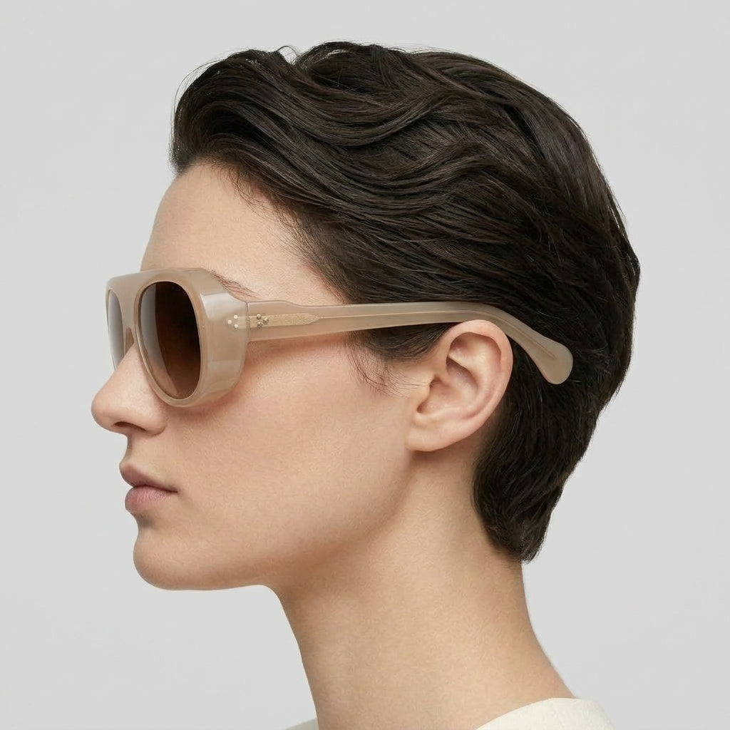 Chunky Acetate Aviator Sunglasses