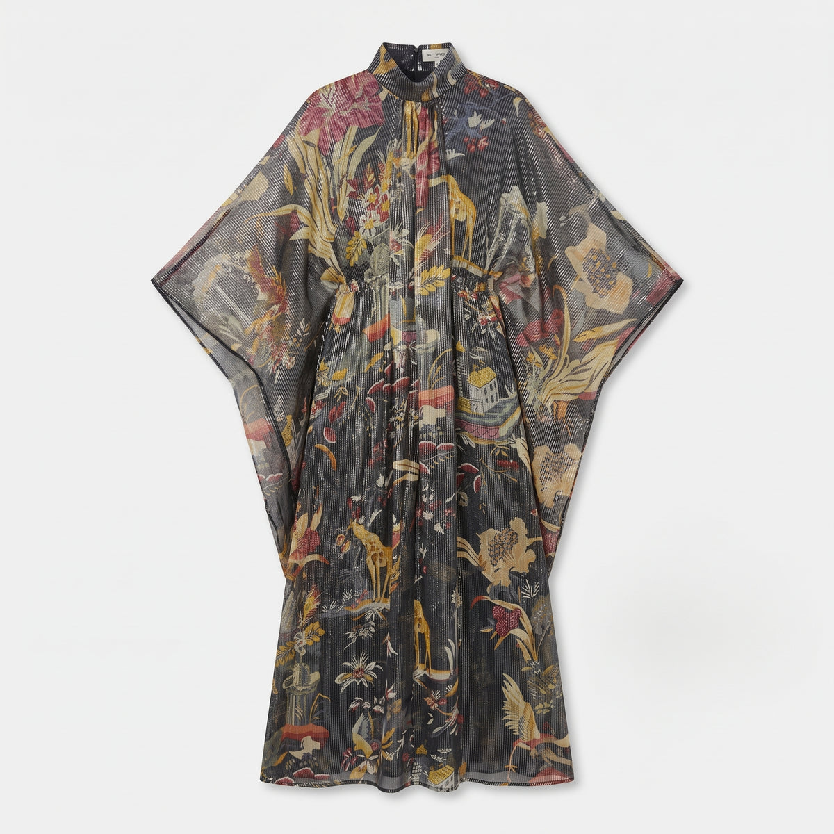 ETRO Printed High-Neck Kaftan Dress