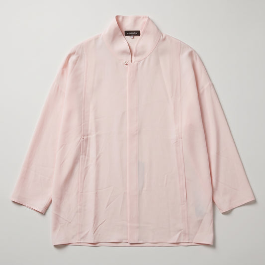 ESKANDAR Light Pink Mandarin Collar Shirt