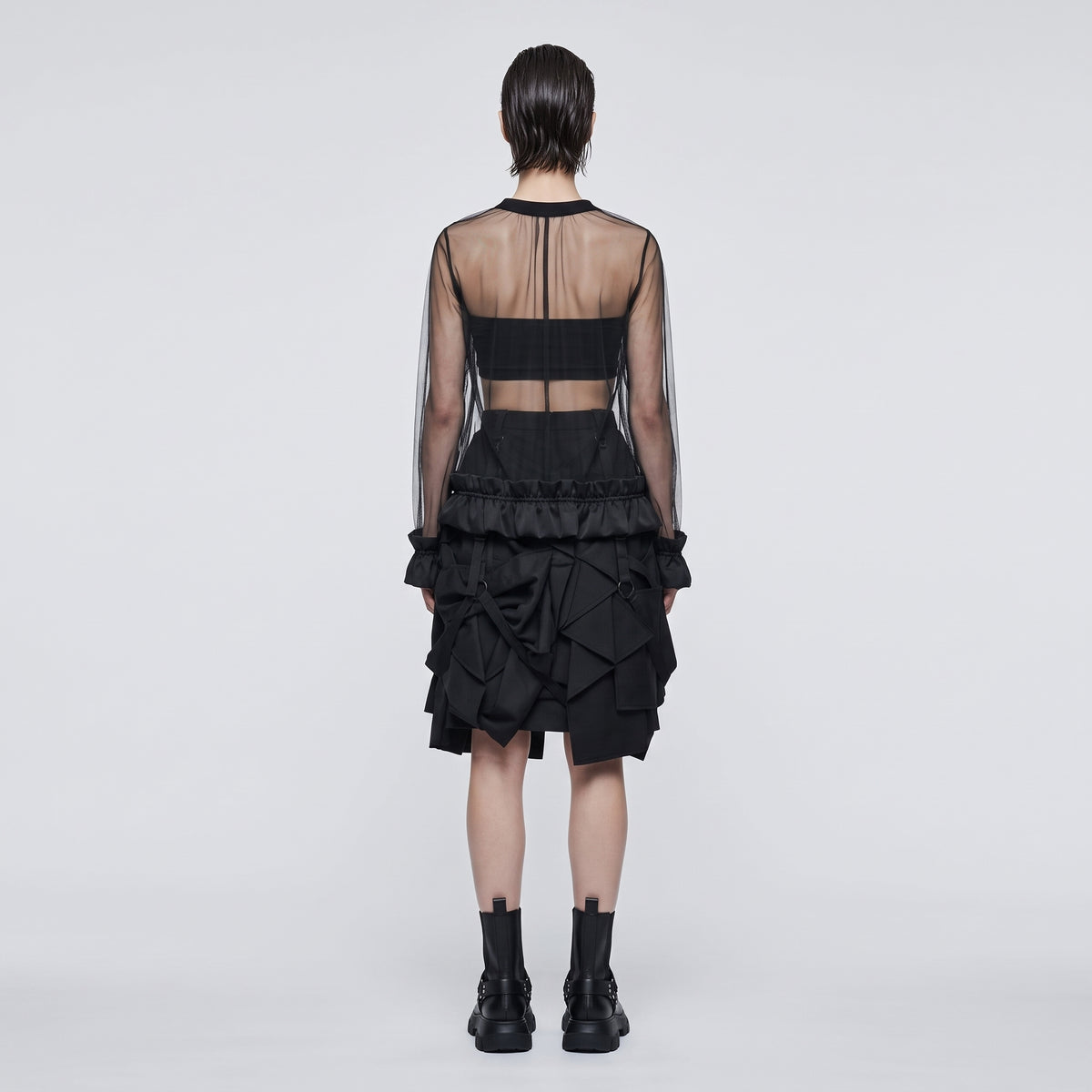 NOIR KEI NINOMIYA Sheer Ruffled Tulle Blouse - view 5