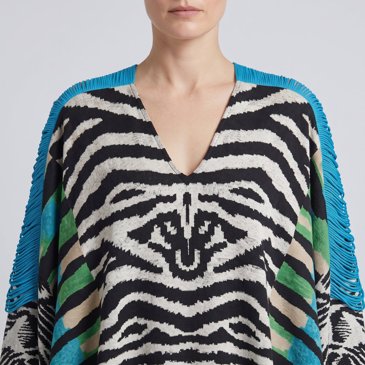 AFRODITI HERA Multicolor Zebra Print Kaftan Dress - view 5