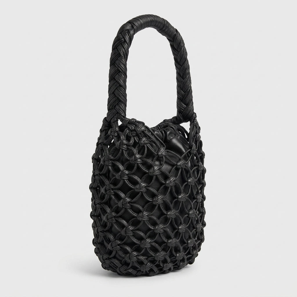 Woven Knot Cage Handbag