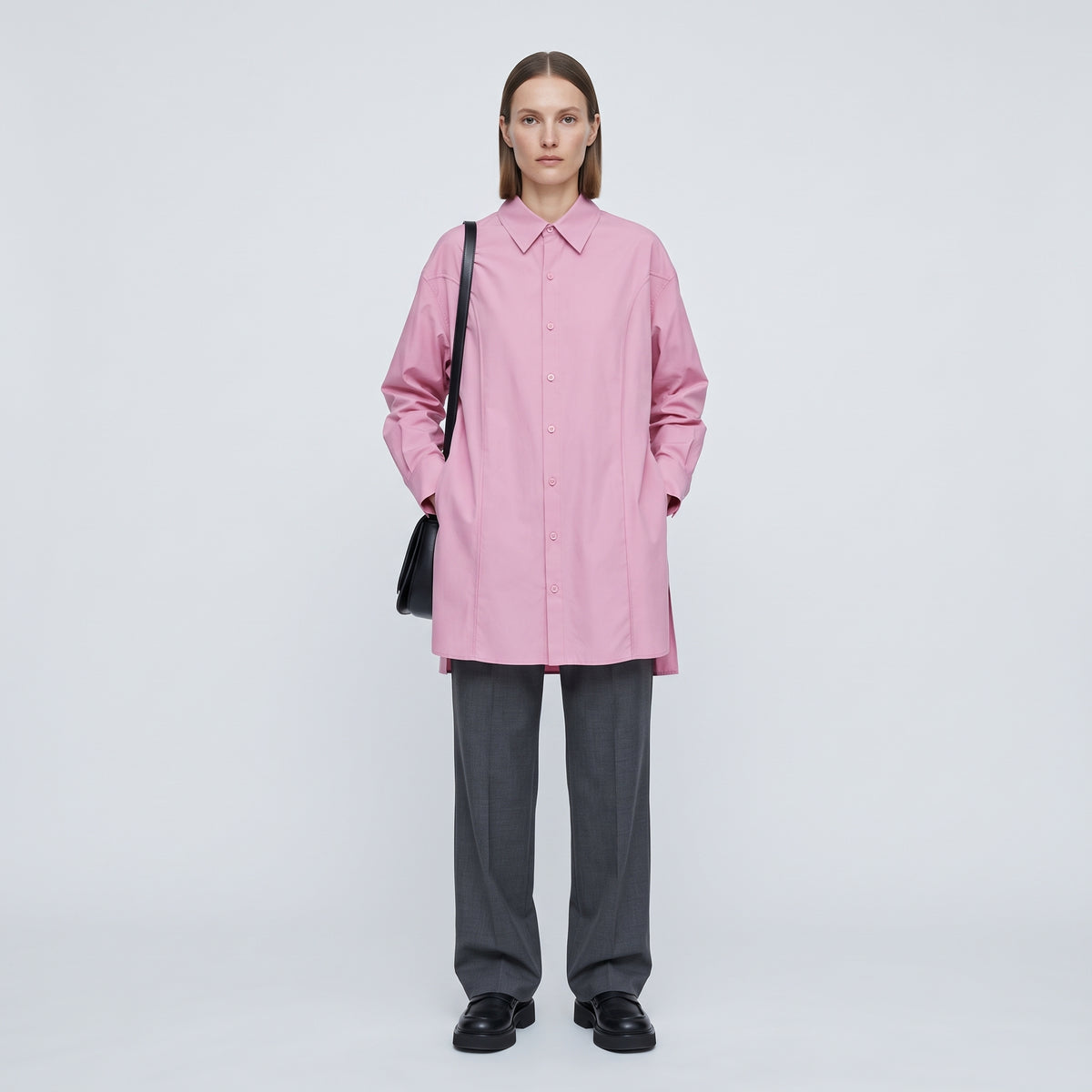 AKNVAS Rose Pink Paneled Cotton Shirt - view 3