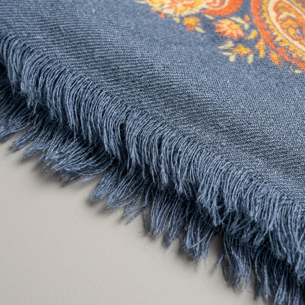 ETRO Paisley Floral Silk Wool Scarf - view 6