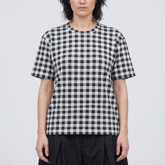 COMME DES GARCONS Monochrome Gingham Crewneck Tee - view 2