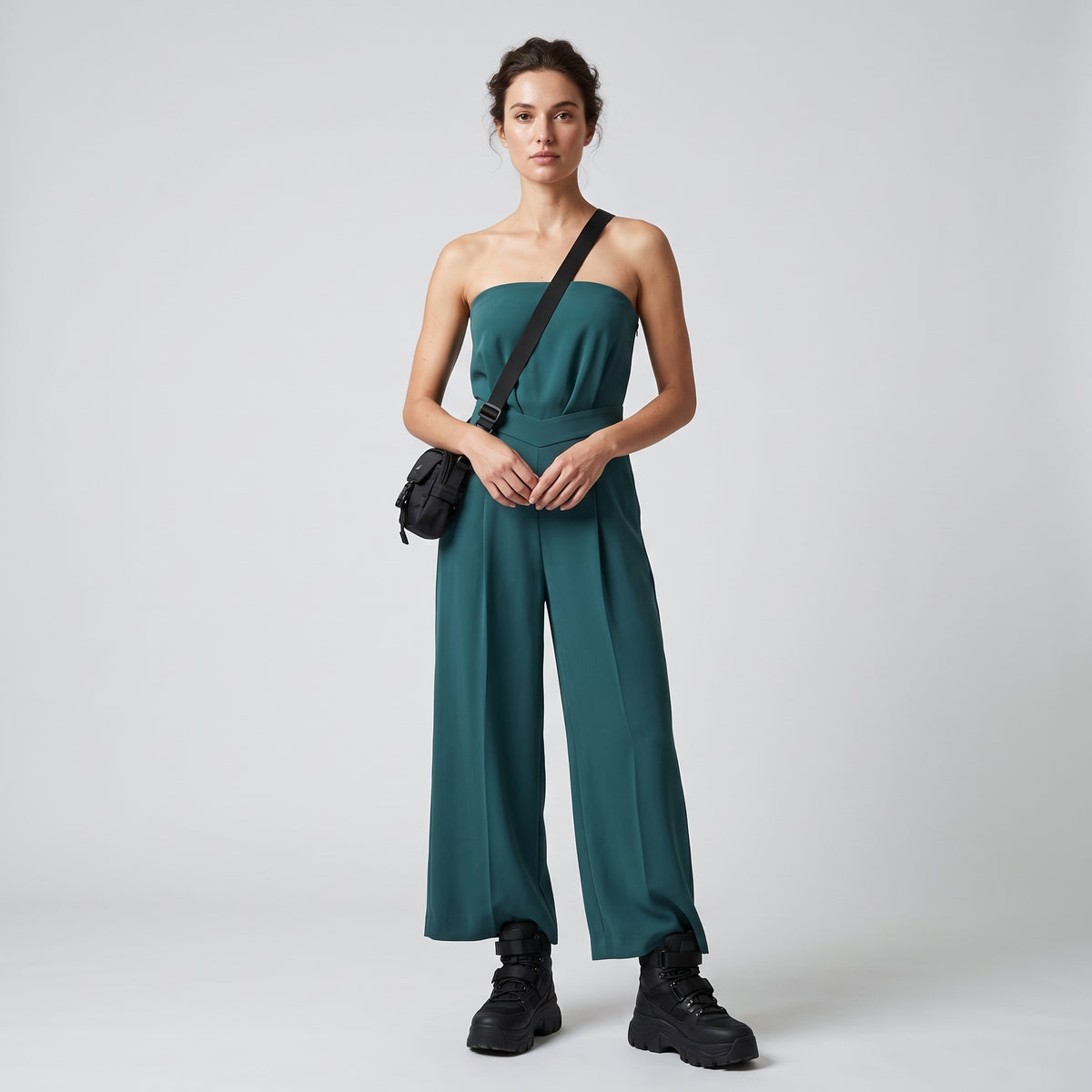 HYKE Strapless Wide Leg Jumpsuit - view 3