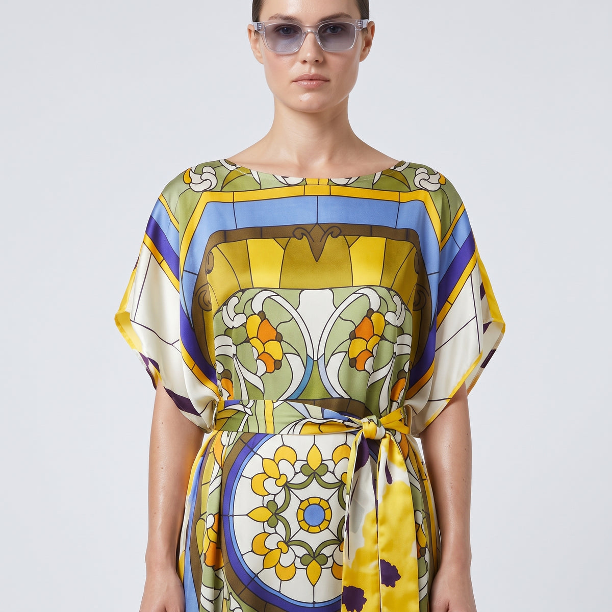 MAISON PASSAGE Yellow Multi Printed Midi Dress - view 2