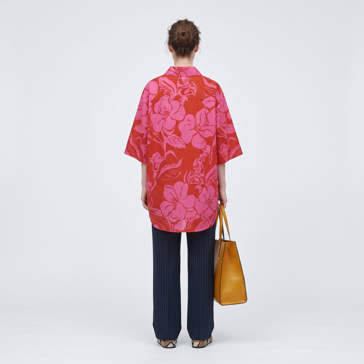 DRIES VAN NOTEN Fuchsia Floral Short Sleeve Shirt - view 5