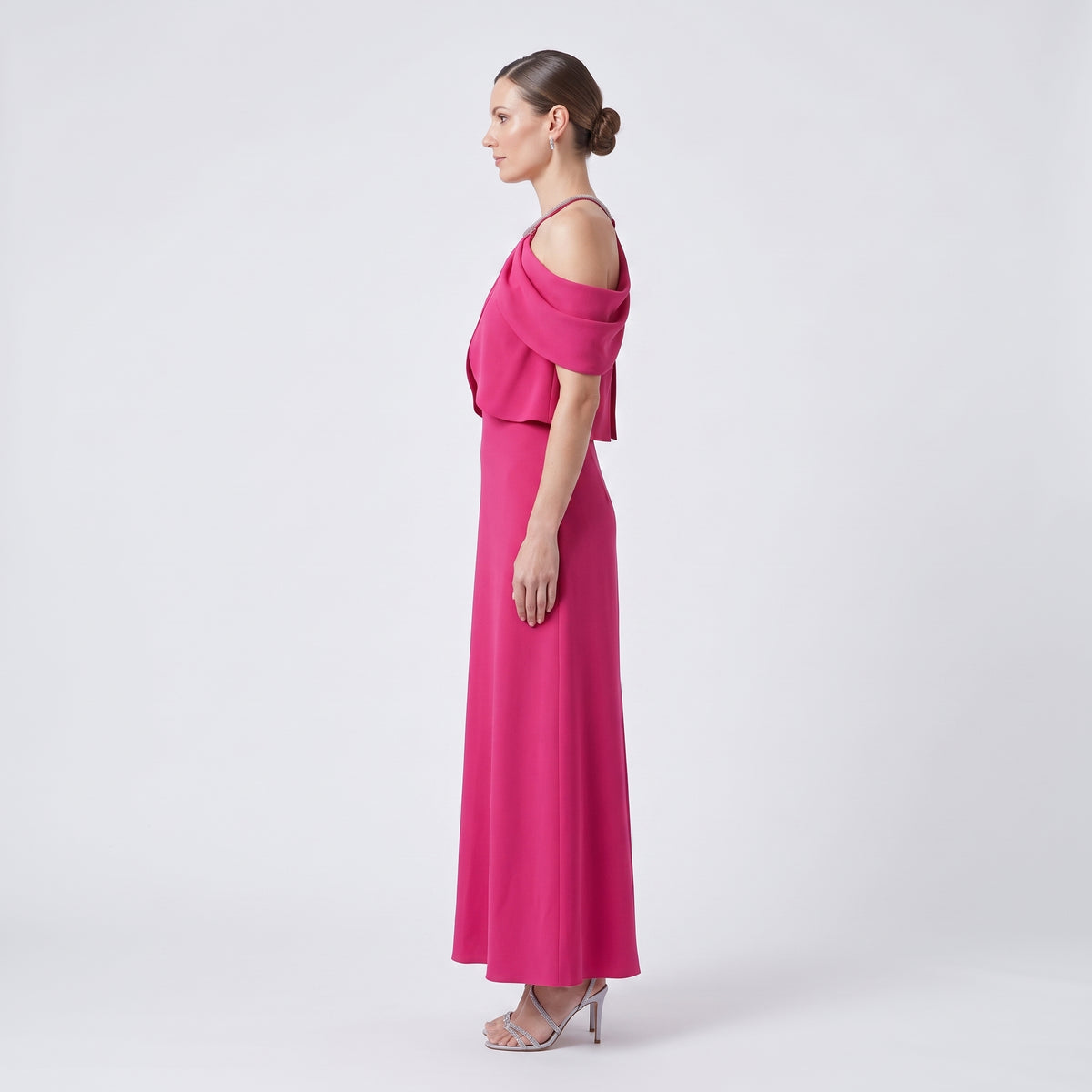 Fuchsia Halter Neck Gown