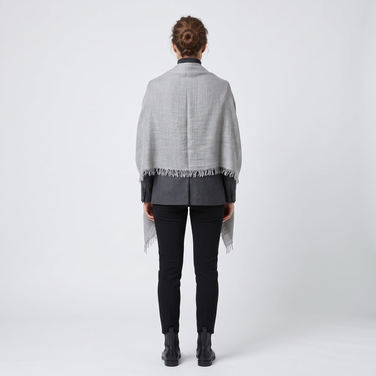 Fringed Linen Blend Scarf